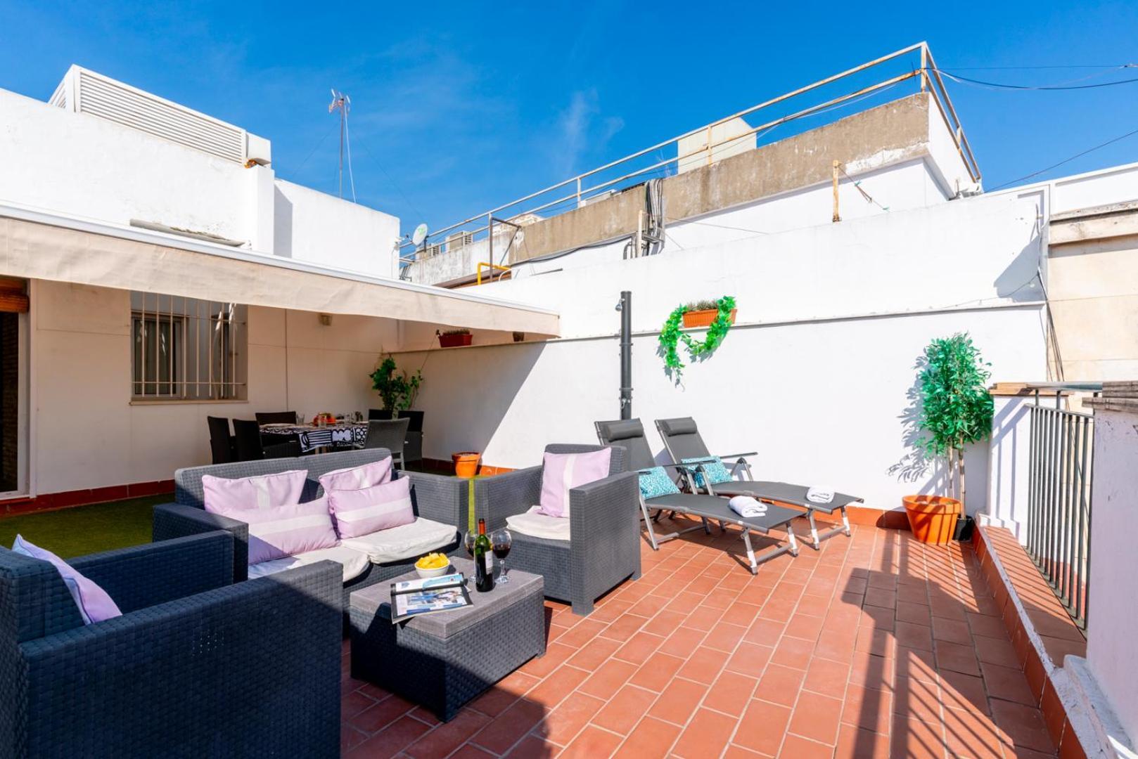 Atgr Luminoso Atico Con Terraza, Calle Antonia Diaz Seville Exterior photo